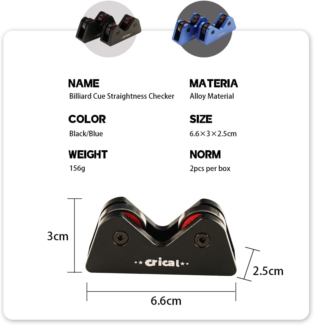 CRICAL Billiard Cue Straightness Checker Tool